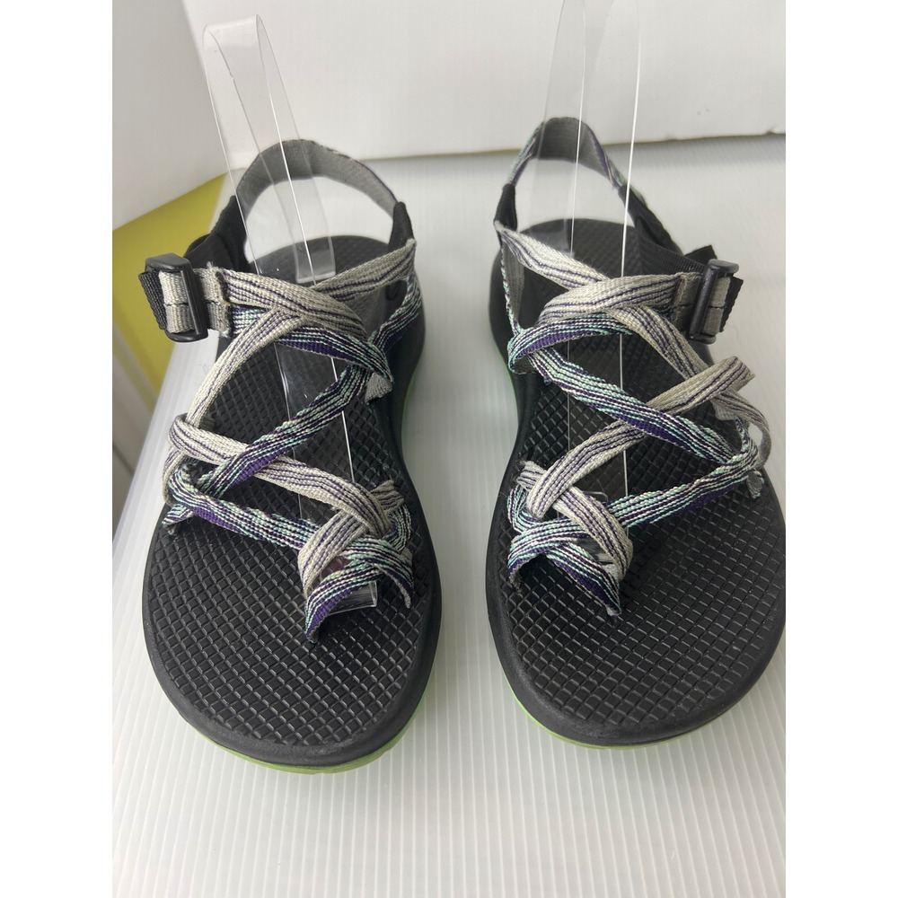 Chaco ZCloud 2 Womens 7 Sandals Multi Strap Toe Loop Vibram Sole Purple Green